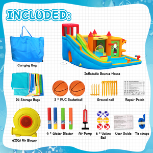 Castillo Inflable con Tobogán de Agua para Niños, Disponible en Almacén en EE. UU., Ideal para Fiestas de Verano en el Patio Trasero - Product Image 6