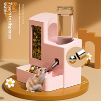 Mangeoire automatique pour hamster avec bac à nourriture et à eau intégré, matériau PP résistant à l'eau pour une utilisation en intérieur