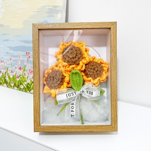 Personalizado Día de San Valentín tejido a mano decoración creativa simulación girasol marco Decoración de mesa ramo - Product Image 3