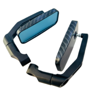 Rétroviseurs latéraux universels pour moto, rétroviseurs en aluminium, rétroviseurs en verre bleu pour Yamaha Kawasaki SYM Kymco Honda Suzuki