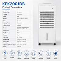 Ventilateur centrifuge miniature en nid d'abeille, sécurisé pour les enfants, refroidisseur d'air intelligent par évaporation avec volet réglable pour temps chaud