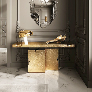 <span class=keywords><strong>Console</strong></span> di lusso contemporaneo italiano da salotto in acciaio inox marmo per la casa Hotel Villa corridoio scopo decorativo - Product Image 2