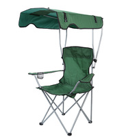 Fauteuil d'extérieur à baldaquin, chaise de plage individuelle, chaise pliante portable en tissu Oxford pour camping, chaise de pêche tout-terrain en métal