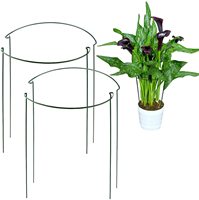 Piquets de fleurs avec anneaux en métal, Support, Mobile, pour pots de plantes, bâtons pour fleurs