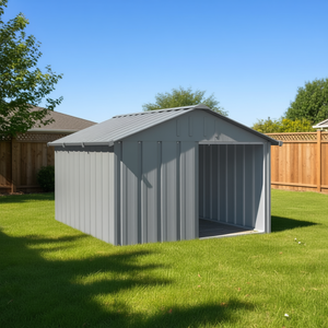 Casa para Perros de Acero Galvanizado Gris, 45.9x60.2x32.1 Pulgadas, Mueble para Mascotas Resistente al Viento para Exteriores - Product Image 2