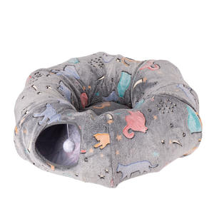 <span class=keywords><strong>Tunnel</strong></span> per Gatti Interattivo Pieghevole in Peluche, Design Classico a Forma di Ciambella, per Interni - Product Image 6