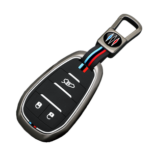 Étui de protection pour clé de voiture en alliage de zinc et gel de silice pour <span class=keywords><strong>Alfa</strong></span> <span class=keywords><strong>Romeo</strong></span> Giulia Stelvio Tonale, porte-clés, <span class=keywords><strong>accessoires</strong></span> de sac - Product Image 1