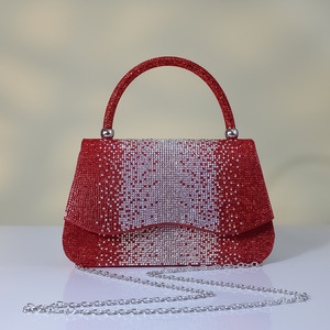 PU dîner sac à bandoulière retrouver élégant mode dame sac fourre-tout cristal diamant moraillon femmes sacs de créateurs - Product Image 2