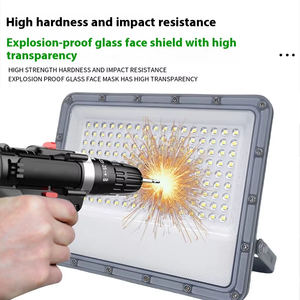 Projecteur solaire LED extérieur 100W avec télécommande, corps en ABS, étanche IP65, <span class=keywords><strong>panneau</strong></span> solaire 100W - Product Image 2