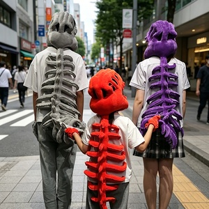 Topi Cosplay Kepala Dinosaurus Lucu, Mainan Boneka Eksoskeleton Isi Kapas PP, Hadiah Mainan Pertunjukan Halloween - Product Image 5