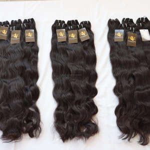 Cabello lacio y sedoso Remy, virgen indio, 100% sin procesar, cutícula de templo indio sin procesar, cabello humano Alineación de cutícula, cabello sin procesar - Product Image 1