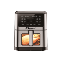 ANBOLIFE Friteuse à air multifonction SANS PFAS 8 QT, 8 fonctions de cuisson, ventilateur à double vitesse et rôtissoire pour des repas familiaux faciles.