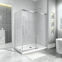 Base de douche en acrylique OEM à profil bas, bac de douche accessible antidérapant, taille personnalisée, fabricant d'usine pour salles de bain