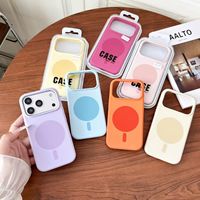 Coque de téléphone en silicone liquide magnétique haut de gamme anti-chute à chargement sans fil pour iPhone 18 17 16 Pro Max – Vente en gros
