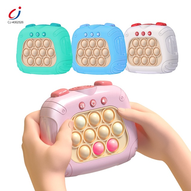 Chengji New Kids Electronic Sensory Squeeze Stress Relief Puzzle Challenge Game Console Electrico Fidget Button Quick Push Toy