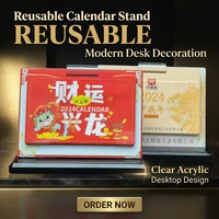 Support de calendrier perpétuel en métal personnalisé à monter soi-même, facile à assembler, pour comptoir, bureau, organisateur de maison, style Americana