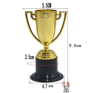Mini Plastic Electroplated <b>Trophy</b> With <b>Base</b> For Kids Kindergarten Awards And Prizes 9.2X5Cm Unisex Toy - Product Image 2