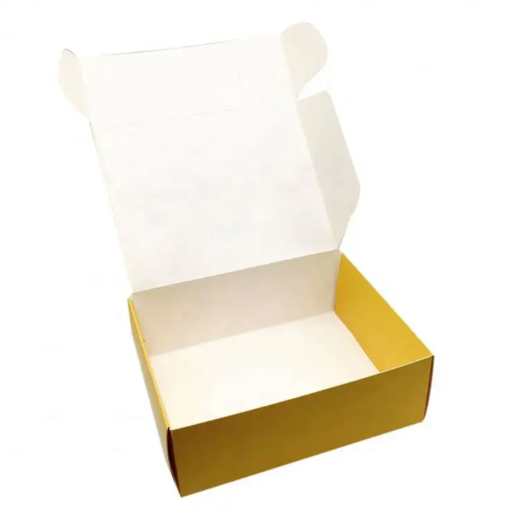 Caixa de papelão para envio de alimentos para doces iridescentes plana impressa personalizada