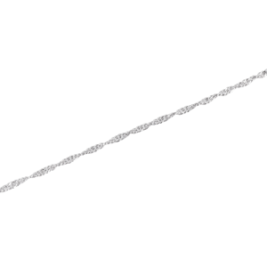 Smooth Ripple Textured White Pt950 Slim Wrist Cord With Wave Segments For Daily Female <b>Stack</b> Lightweight Platinum Wrist Trinket - Product Image 6