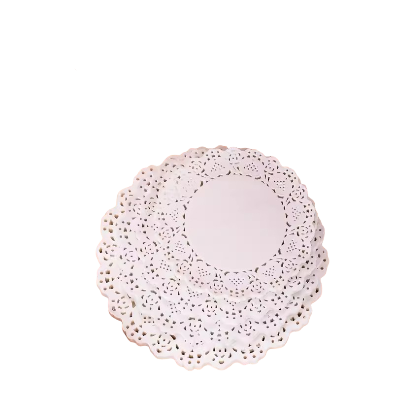 150 Pcs Round Paper Doilies Lace Papers 4.5 Inch Disposable Lace Paper Doilies White For Buffet Cake Fried Food Party Wedding Tableware Decoration Tables Plates Cakes Desserts Crafts