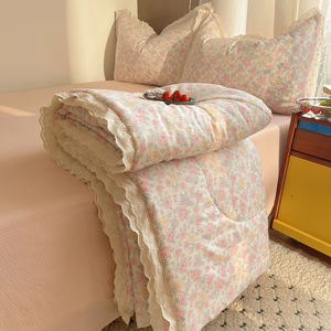 Edredón de Verano de Doble Capa con Diseño Floral Pequeño Estilo Coreano/Edredón Fresco de Verano - Product Image 2