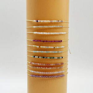 Cuentas de semillas pequeñas de 2mm Pulseras de cuentas de piedra natural pequeñas tejidas ajustables <span class=keywords><strong>Ropo</strong></span> ajustables - Product Image 2