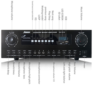 Công suất cao chuyên nghiệp KTV khuếch đại oke USB Chống Hú <span class=keywords><strong>bluetooth</strong></span> hifi sân khấu Bass - Product Image 5