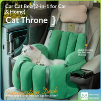 Lit de transport portable pour chat 2 en 1, nid de voyage pour chat, siège auto pour animaux de compagnie coupe-vent et chaud avec sac à main pour chats et petits chiens