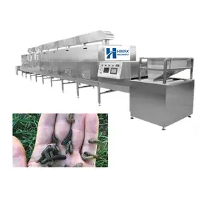 Industrial Black Soldier Fly Larvae Dryer Sterilizer Equipment tunnel microwave tunnel dryer 150kw