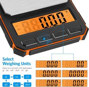 कई प्रकार की हॉट सेलिंग जेब इलेक्ट्रॉनिक सोने के सिक्के गहने 0.01 जी/500 जी/जी डिजिटल वजन - Product Image 5