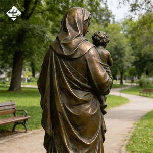 美しいカスタムメイドの高品質等身大屋外用大型ブロンズ彫刻「聖母マリアは生まれなかった」 - Product Image 2