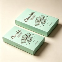 Boîte d'emballage pliable pour chocolat avec impression personnalisée, film mat UV, boîte en carton, boîte pliable pour aliments, biscuits au matcha