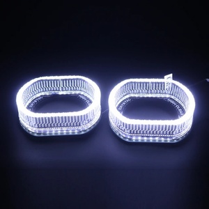 Sanvi Other Auto <b>Light</b> <b>Accessories</b> 3 Inch I8 White O Style Yellow Led Angel Ring Eyes for Led Projector Lens - Product Image 5