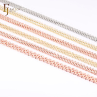 FJ Fallon Joyería al por Mayor, Cadena de Hombre Personalizada de Latón y Cobre Chapado en Oro Real de 14K, Collar y Pulsera de Eslabones Bismark para Hombre