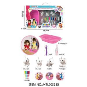 Niños DIY Doodle Graffiti Dibujo Juguetes Flocado Animal Pintura Juguete Craft Kits Lavable Pet Care Toy - Product Image 6