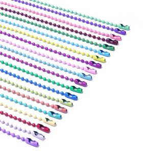 Cadena de cuentas coloridas de 2.4MM con pintura de hierro para manualidades, suministros para bolsos, decoración del hogar DIY - Product Image 2