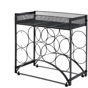 8-bottle countertop wine rack, metal desktop wine rack, wine rack with tray, adjustable for home kitchen countertop dining room. - Product Image 5
