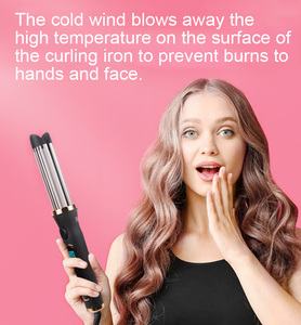 Lisseur et bigoudi de cheveux 2 en 1, <span class=keywords><strong>fer</strong></span> plat anti-brûlure d'air froid, design unique, 2 en 1 - Product Image 2