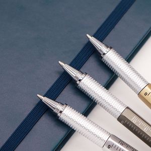 Stylo exécutif en plastique à clipser, 6 outils en 1, personnalisable avec logo, règle, rapporteur, souvenir d'entreprise, rechargeable - Product Image 4