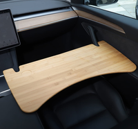 Table de travail pliable en bambou pour voiture, multifonctionnelle, pour ordinateur portable, travail et repas, accessoire pour volant