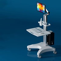 Chariot médical dentaire en gros-compatible moniteur et ordinateur, taille-réglable pour des cliniques