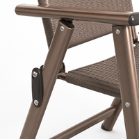 Fauteuil pliant d'extérieur en rotin PE de haute qualité, imperméable, pour cour, prix de gros