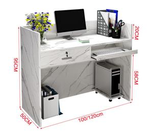 Comptoir de vente au <span class=keywords><strong>d</strong></span>étail de conception de marbre blanc populaire pour magasin et magasin <span class=keywords><strong>d</strong></span>'or <span class=keywords><strong>Mobile</strong></span> petit bureau de réception - Product Image 3