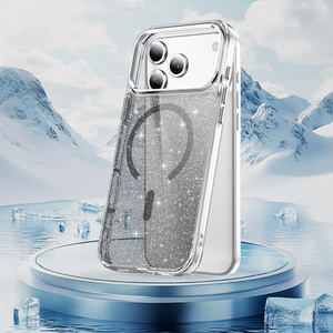 Từ trường hợp điện thoại Đối với <span class=keywords><strong>iPhone</strong></span> long lanh sáng bóng Cover quay lại TPU Acrylic chống sốc Sparkle Bling trường hợp đối với <span class=keywords><strong>iPhone</strong></span> 17 Pro Max - Product Image 1