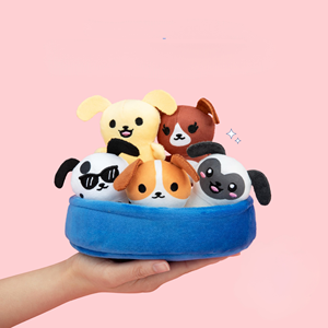 Yavru Peluş Oyuncak Seti, PP Pamuk Dolgulu Yumuşak Doldurulmuş Rahatlatıcı Köpek Oyuncakları, Marka Koleksiyonları için OEM Dostu, Çocuklar için <span class=keywords><strong>DIY</strong></span> Kitleri - Product Image 2