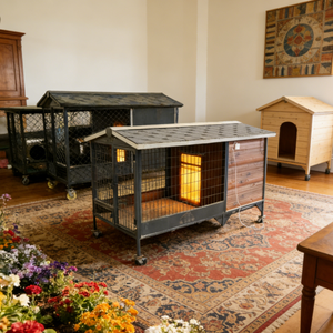 Maisonnette pliable moderne pour animaux de compagnie d'extérieur - 48 pouces de longueur pour <span class=keywords><strong>Teckel</strong></span> et Corgi - Product Image 6
