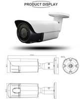 Kamera IP Bullet POE 8MP Infrared 30-40M yang Dapat Disesuaikan 2.8-12mm OEM HKI NDAA, Mendukung Deteksi AI, IP67 Tahan Air Berbahan Metal untuk CCTV