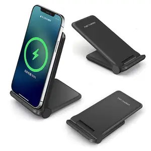 new products 2024 unique 2 in 1 wireless charger mobile phone chargers stand 15w portable charger