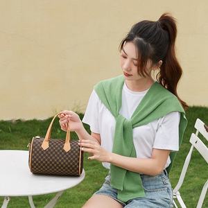 Vintage Handbag Dual-Use Big Shoulder Bag with Cross Body Feature Unique Fashion <b>Bowling</b> Shape PU Leather Women's Saddle Bag - Product Image 3