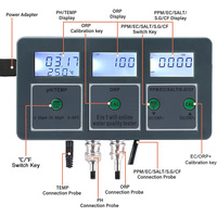 J & R Tuya WiFi Display Digital pH EC Meter Salinity Data Logging 0.0-14.0pH Range for Swimming Pool Water Testing